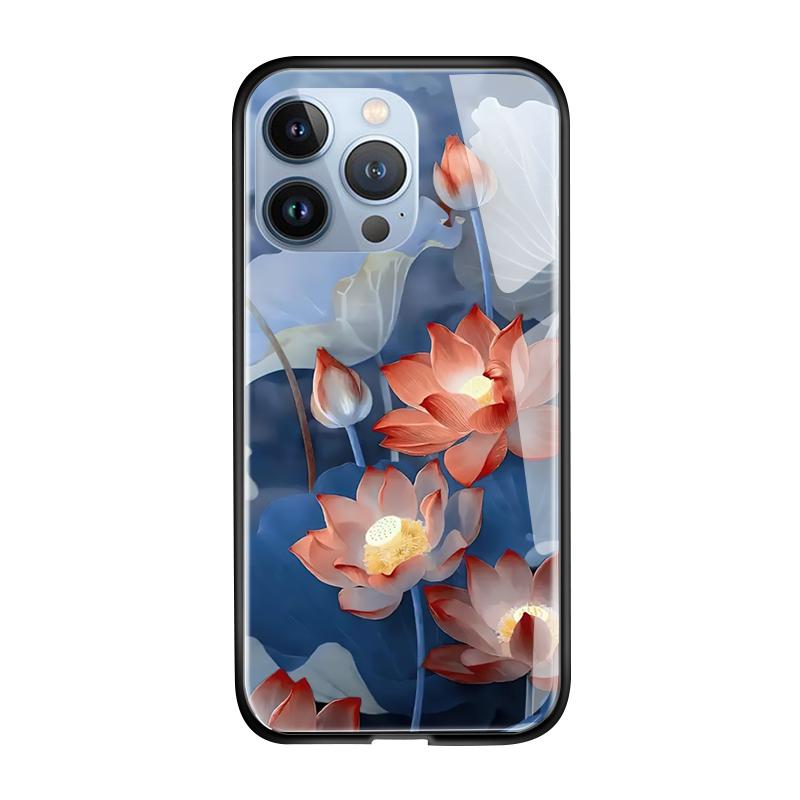 Tempered Glass Phone Case For iPhone 11 12 13 14 15 16 17 Redmi 10 12 14C Note10 Note14 Xiaomi 11Lite PocoC75 Soft Edge Shockproof Smooth Shell