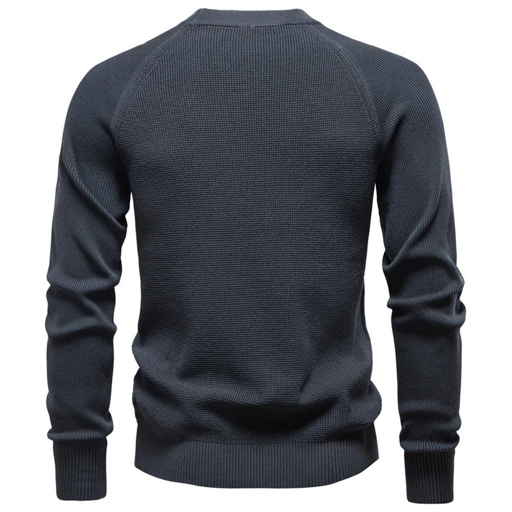 Men's Pullover Sweater Jumper  Knit Crewneck Plain  Neck Vintage