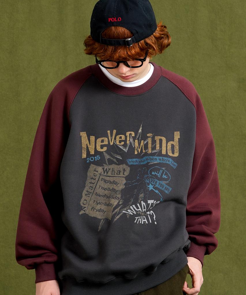 WV PROJECT Nevermind Sweatshirt Charcoal Mjmt7742