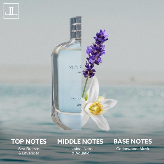 Liberty Men Marine Luxury Liquid Perfume Aquatischer Duftspray , Langanhaltender Duft, Hergestellt in Frankreich, Eau De Parfum(Edp) - (Marine, 100 ml)