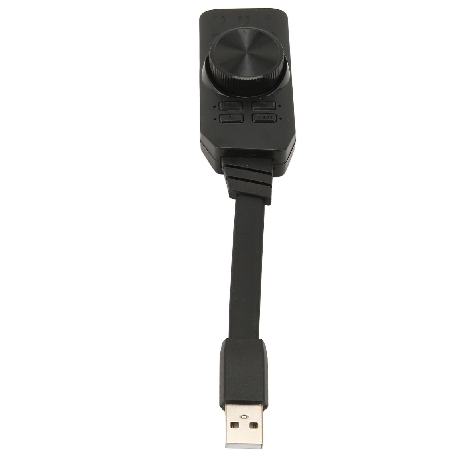 

USB-адаптер звуковой карты 7.1-канальная кнопка отключения звука регулятор громкости внешняя стереозвуковая USB-карта для ПК