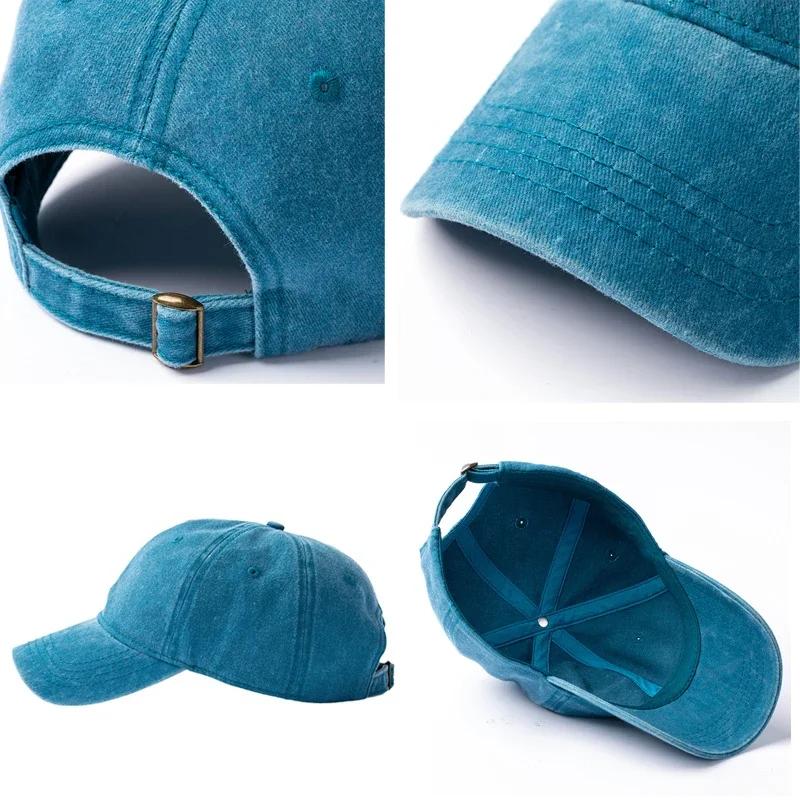 Washed Baseball Caps Xxl Big Size 63cm Snapback  Solid Color Dad Hat Outdoor Casual Sport Cap Male Big Size Hats Your Logo