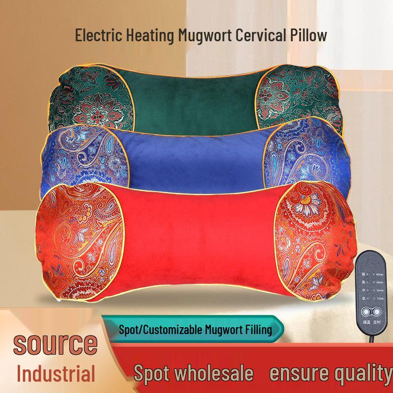 

Mugwort Cervical Neck Support Pillow with Electric Heating and Moxibustion