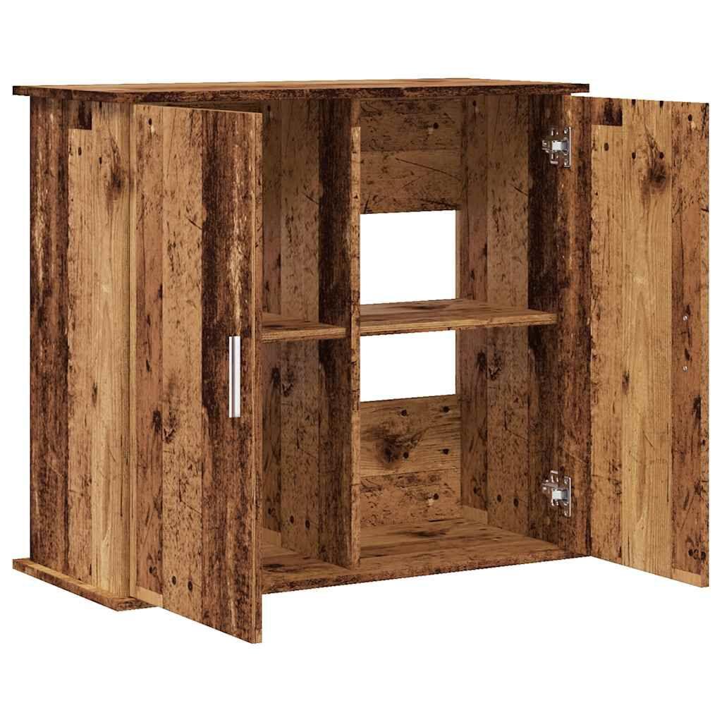 vidaXL Aquarium Stand Old Wood 81x36x73 Cm Engineered Wood