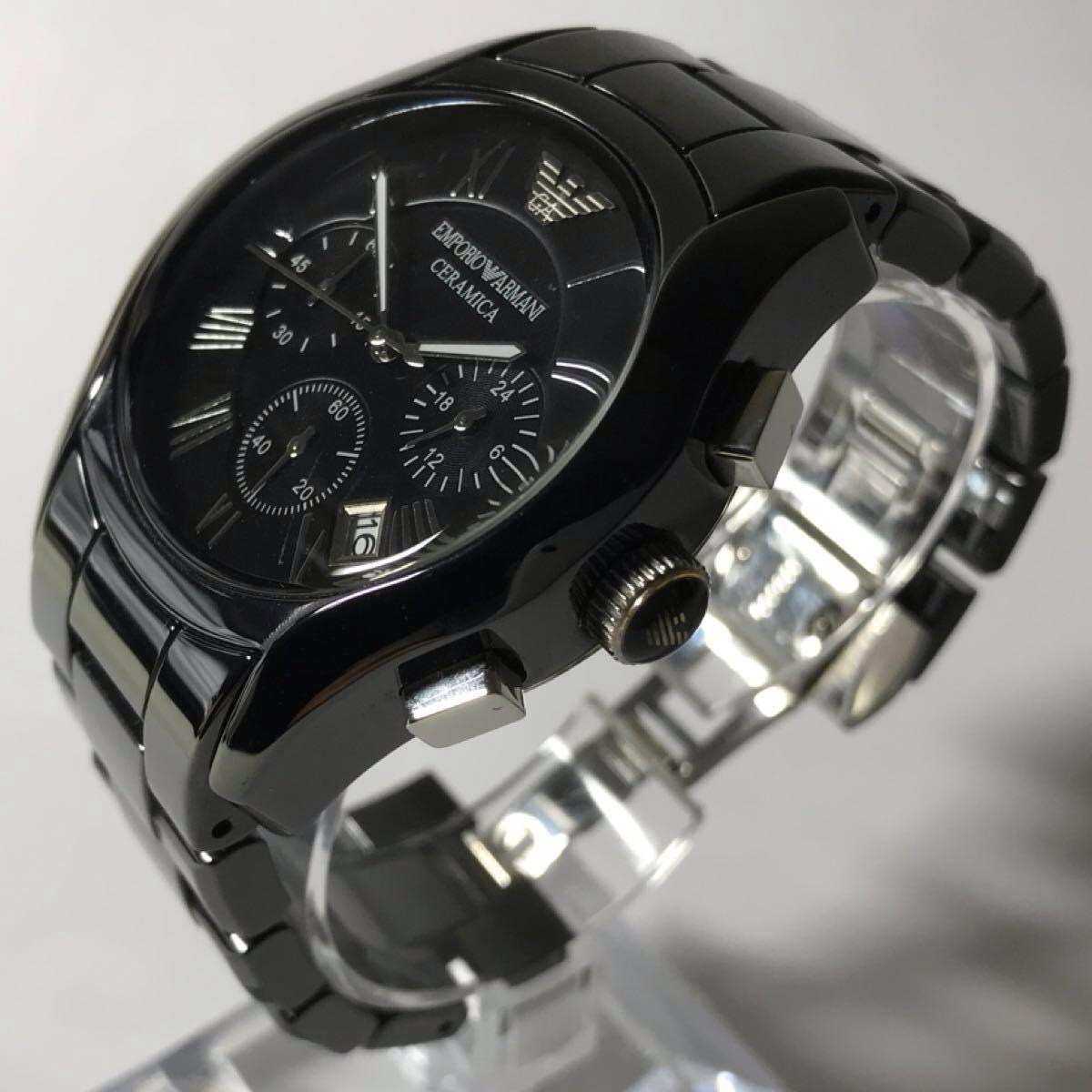 Used [Good Condition] EMPORIO ARMANI CERAMICA Emporio Armani Ceramica Chronograph AR-1400 Watch