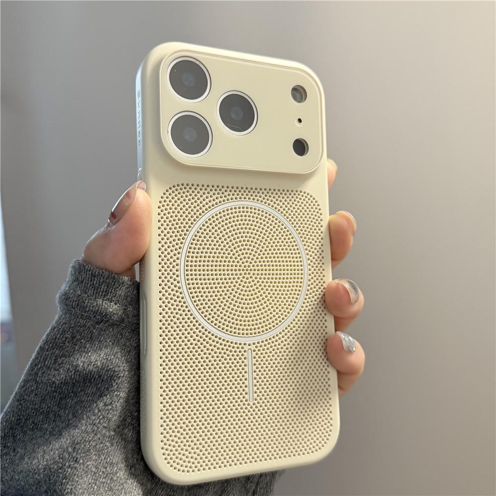 

Magnetic Mesh iPhone Case for 17 Pro Max, 16 Pro, 15/14/13 – Summer Breathable Design 12 Pro