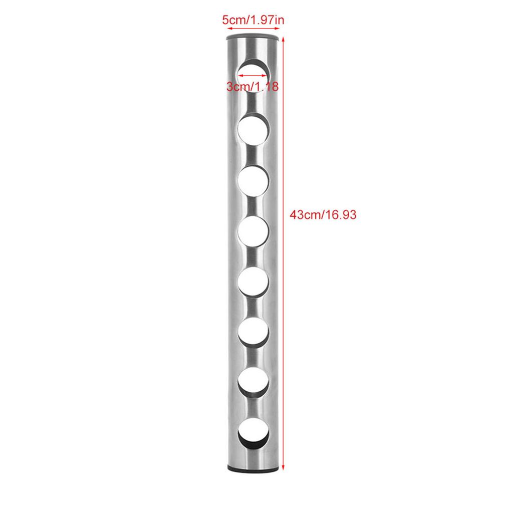 Stainless Steel Wine Rack Wall Mounted Kitchen Home Bar Holder Wines Shelves(8 Holes)