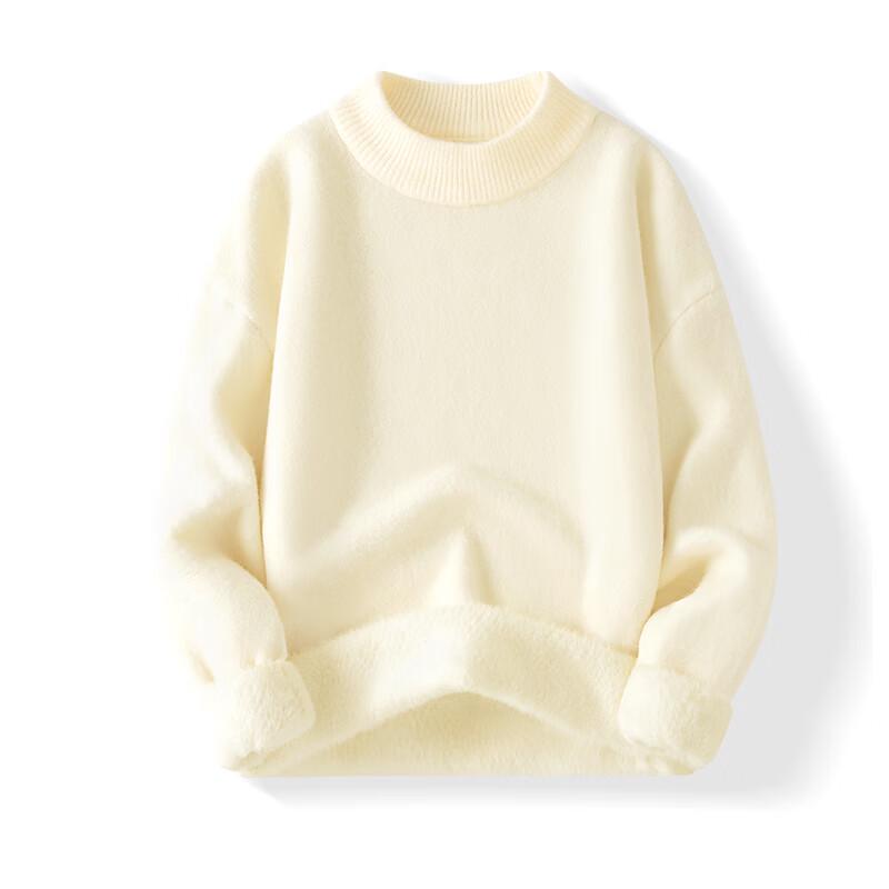 GENIOLAMODE Men's Winter Semi-High Collar Pullover Knit Sweater