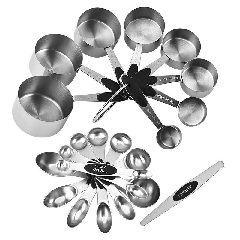 Abay 16-Piece Stainless Steel & Silicone Baking Tool Set