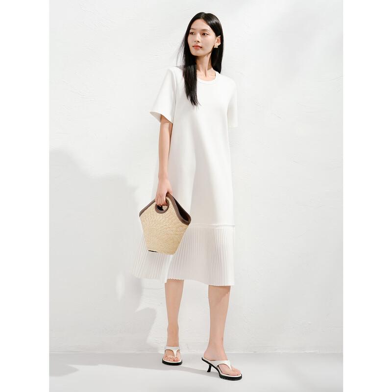Women's Cleanfit Spliced Pleated A-Line Maxi Dress
