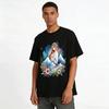 Gentle Mother Love Snow Mountain Hug Print Casual Loose Top Pure cotton T-shirt