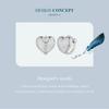 BAMOER 925 en argent Sterling Simple coeur boucles d'oreilles classique argent boucles d'oreilles pour femmes filles conception originale bijoux fins