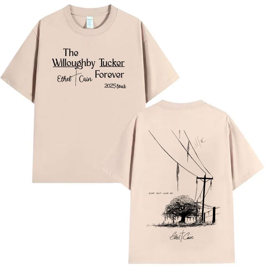 GUOYAN TOP Ethel Cain 2025 Tour Trendy Graphics Print T-shirt Heren Esthetische Casual Korte Mouwen Zomer Unisex Katoenen Oversized T-shirt 2XL