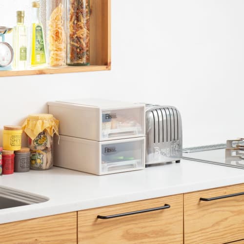 Tenma Fits Case Storage Box, Small Organizer, 22.4cm Wide x 30.7cm Deep x 12.4cm High, Sagging-Resistant Storage Case for Small Items and Clothing, Co