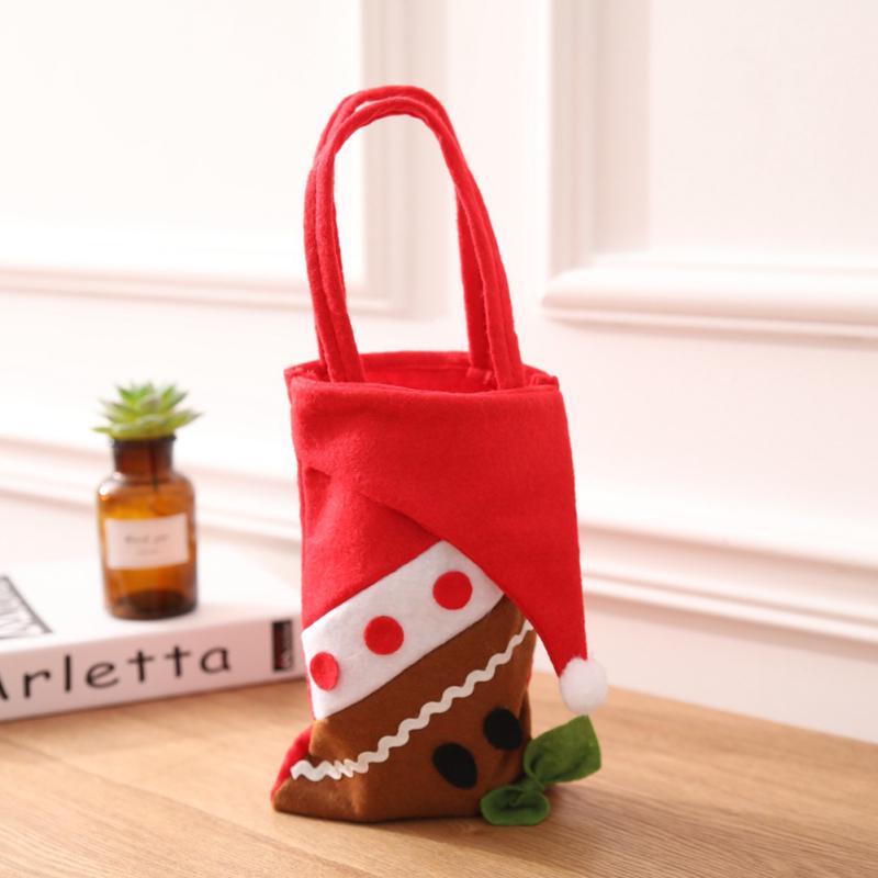 Christmas Xmas Hand Bag Santa Claus Snowman Elk Penguin Party Candy Gift Bag