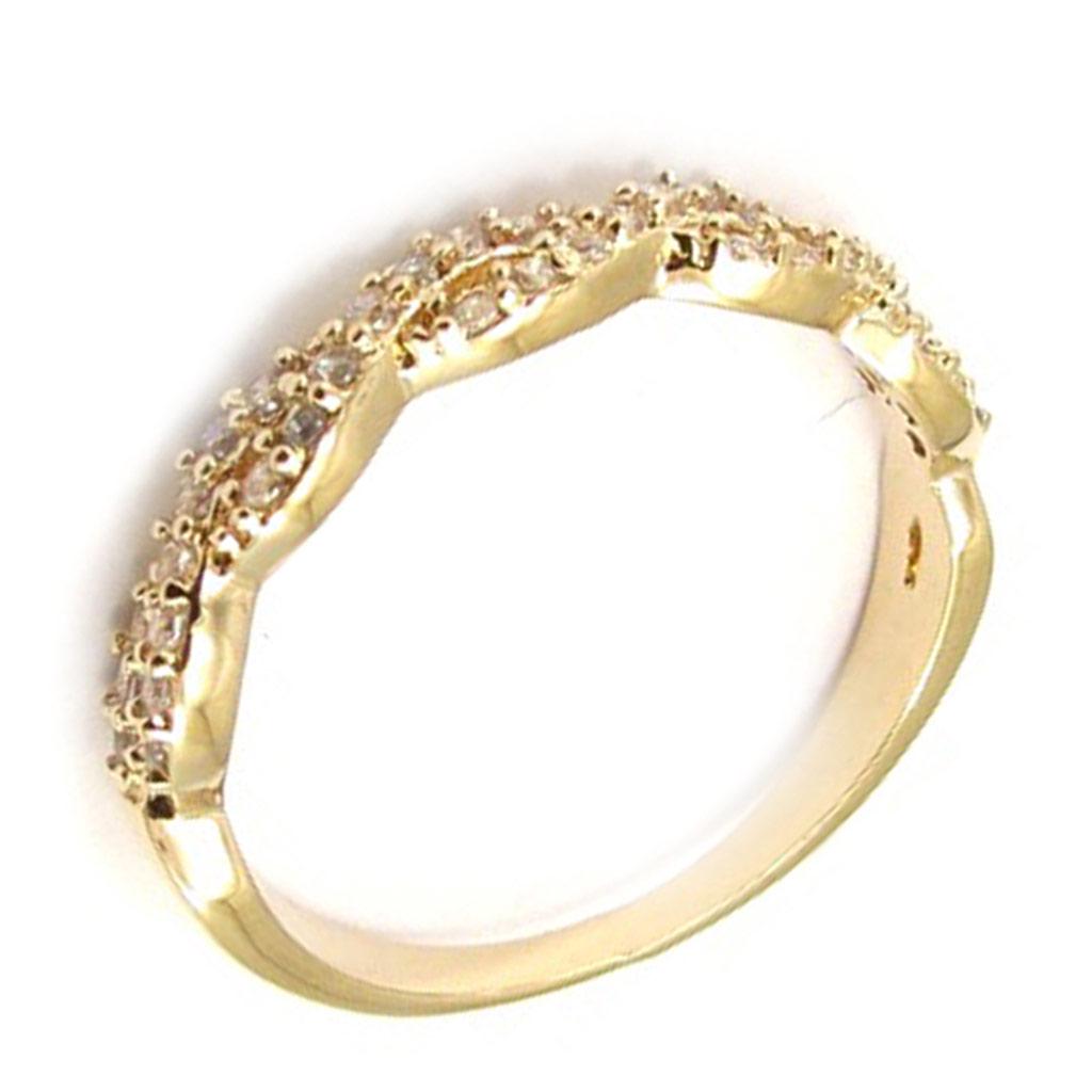 Pozlacený prsten 'Goddess' bílé zlato - 3 mm