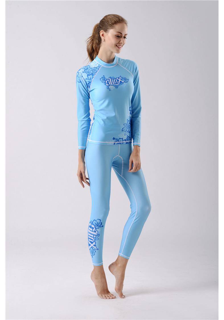 Women s Quick-Drying Long Sleeve Wetsuit - SLINX Sun Protection Surf Suit M