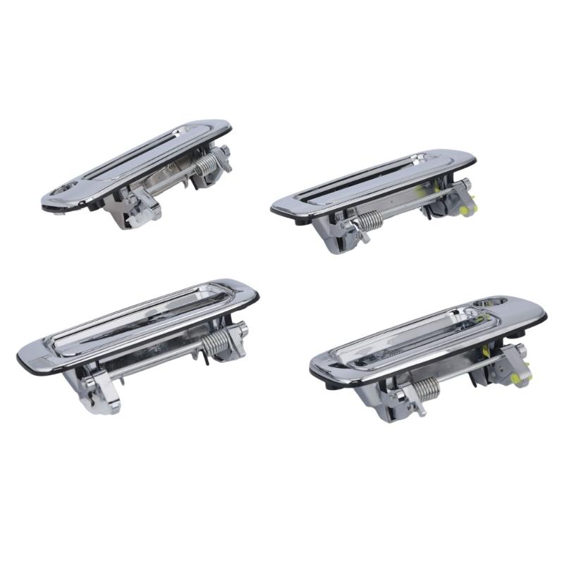 Vehicle Outside Door Handle Set, 4pcs Replacement Pulls for FJ80 LX450 1990-1998 Exterior Door-Opening Operation