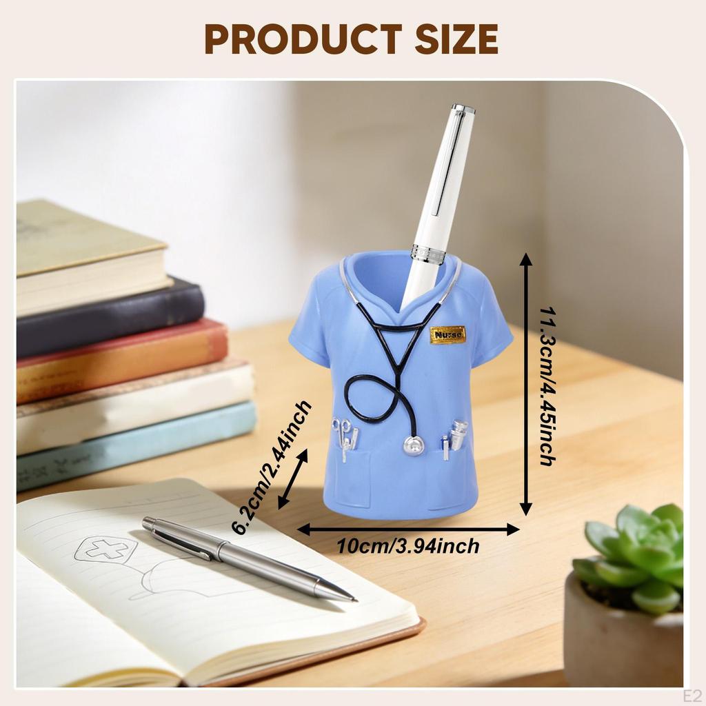 Nurse Scrub Top Pen Holder Gift Pencil Tabletop Ornament for Desk Shelf