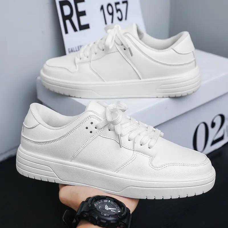 Comfortable Help Men's New Wear-resistant Comfortable 2025 Platform Sports Shoes Lace-up Flat Vulcanized Shoes Off White Shoes