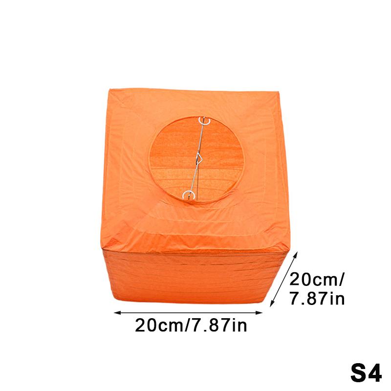 Hand-Painted Square Paper Lanterns Diy Foldable Hanging Decor Without Candles For Indoor/Outdoor Parties, Weddings, Home Garden