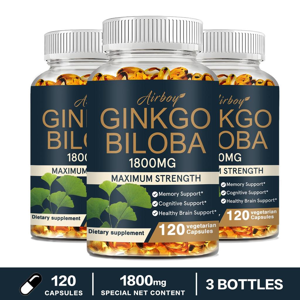 Airboy - Ginkgo Biloba Extract Capsules (1800mg) - Brain Health