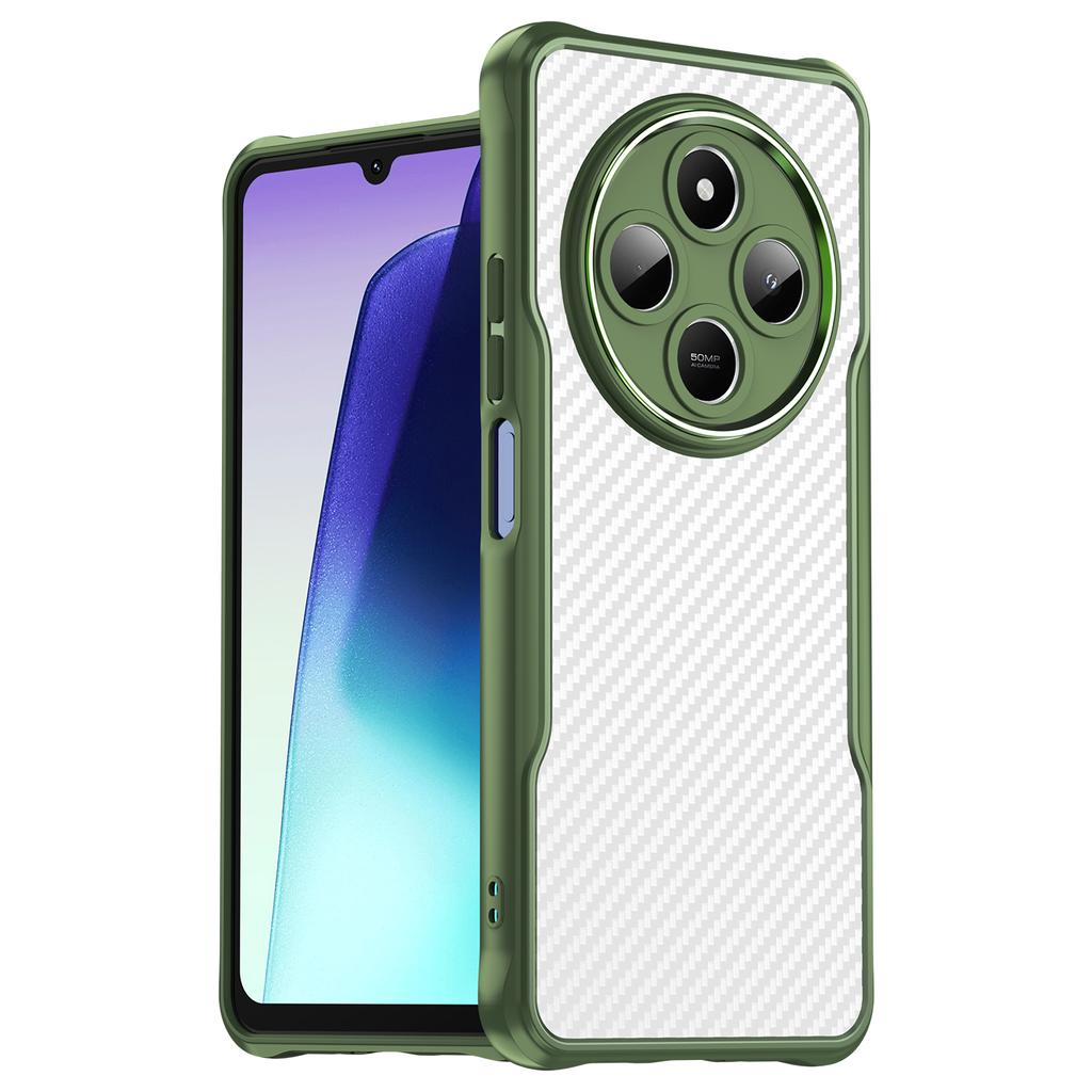 For Xiaomi Poco C75 4G/Redmi 14R 5G/14C 4G Case Carbon Fiber Scratch-Resistant TPU+PC Phone Cover