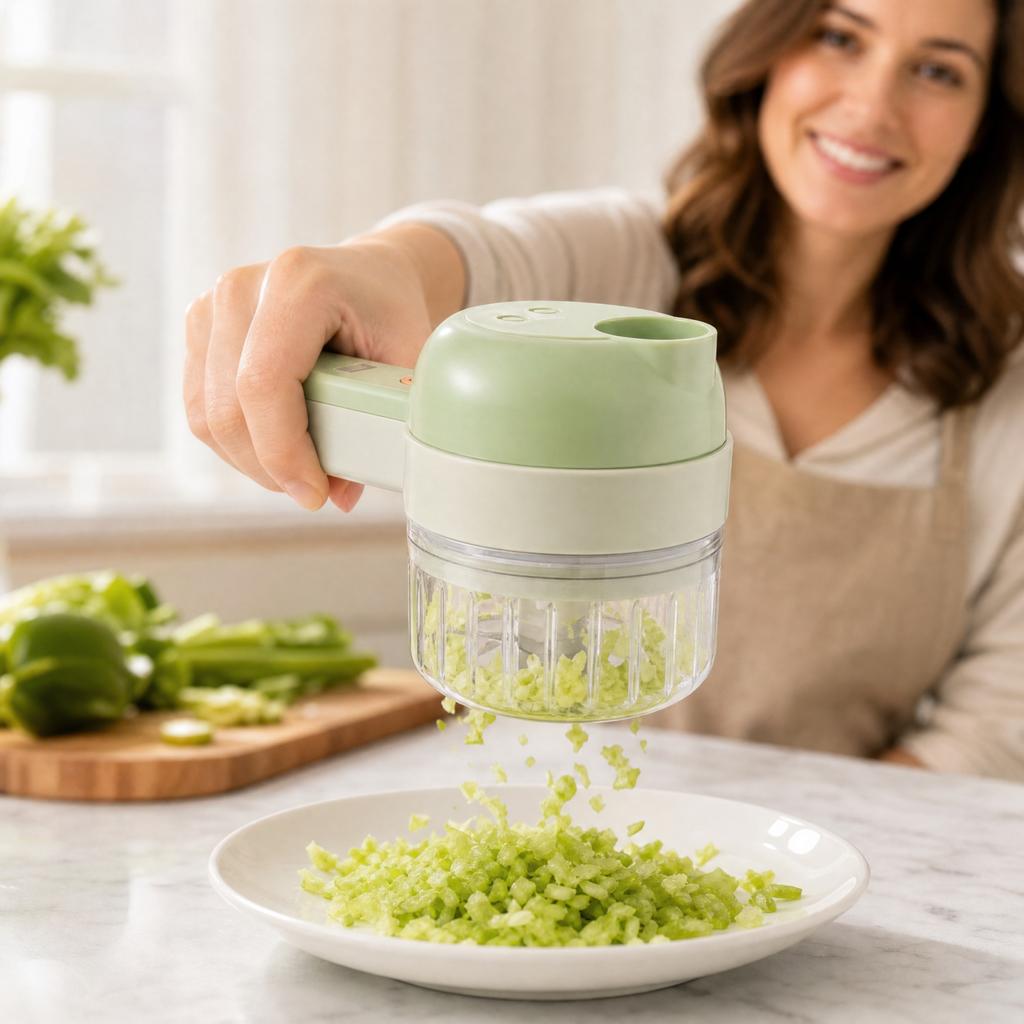 Multifunctional Food and Baby Food Processor for Home Kitchen - Vegetable Cutter for Meal Prep and Purees