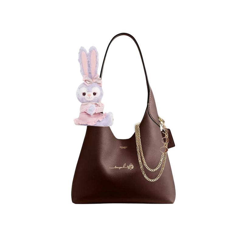 

COACH shoulder bag [Customized bag] Brooklyn old brand logo printed magnetic snap closure Wandering the Moon and Reaching the Stars Basic Outfit золотий