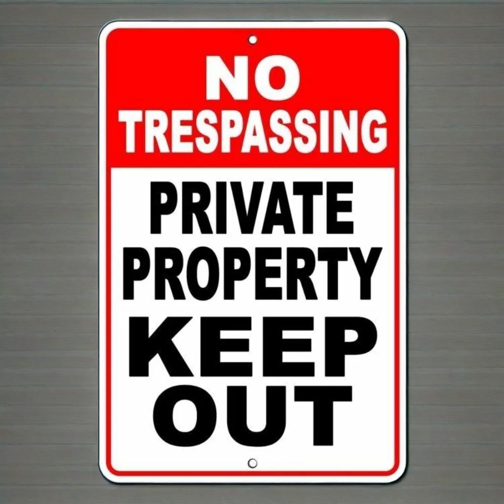 TrespassShield Pro Hausfriedensbruchschild - Privatgrundstück Zutritt verboten - 20x30 cm Aluminium - Robust