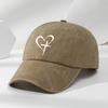 Love Cross Printed Baseball Cap Fashionable Outdoor Leisure Sports Sun Hat Washed Retro Soft Top Comfortable Peaked Cap
