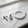 Kit Doccetta Marina Retrattile Risparmio Idrico Pressurizzato ABS Portatile Con Tubo Flessibile Per Yacht Barca Risciacquo Esterno