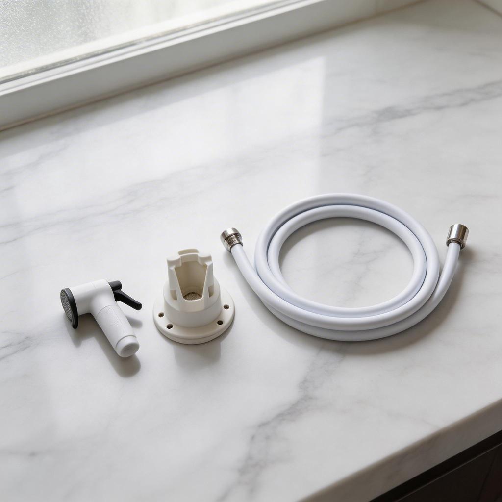 Kit Doccetta Marina Retrattile Risparmio Idrico Pressurizzato ABS Portatile Con Tubo Flessibile Per Yacht Barca Risciacquo Esterno