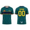 Spain Inspired Sports Polo, Short Sleeve for Soccer Fans