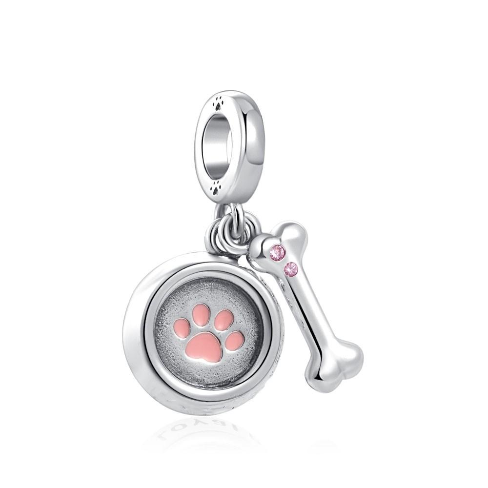New 925 Plated Silver Beads Smooth surface Charms Fit Pan Bracelet DIY Gift Women
