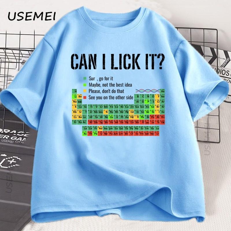 Periodic Table T Shirt Men Women Periodic Table T-shirt Casual Chemistry Teacher Tshirt Round Neck Short Sleeve