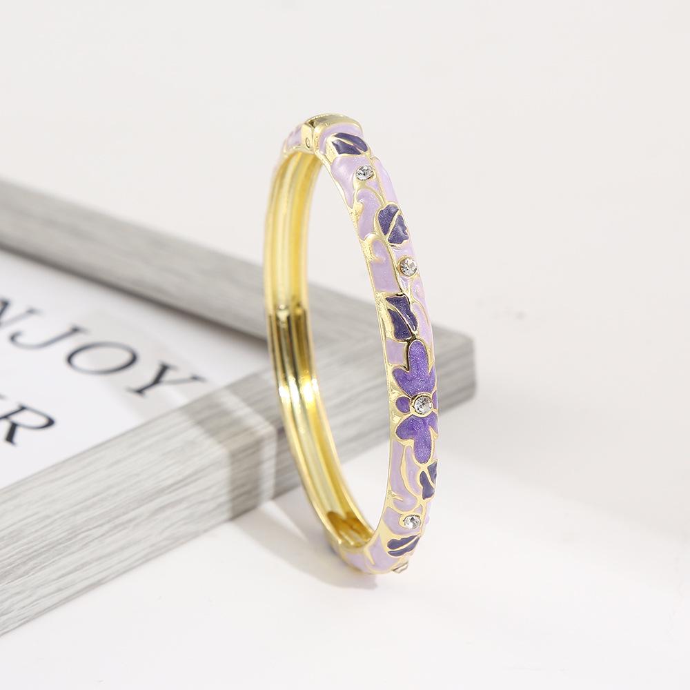 Cloisonné Open Enamel Color Block Handcrafted Bracelet