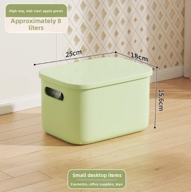 Modern Plastic Storage Bin With Lid For Home Office Organizing And Toy Collection