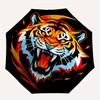 1pc Domineering Tiger Pattern Beautiful Looking Automatic Folding Umbrella, 3 Folding, 8 Iron Frame Design, Durable and Suitable for Travel and D