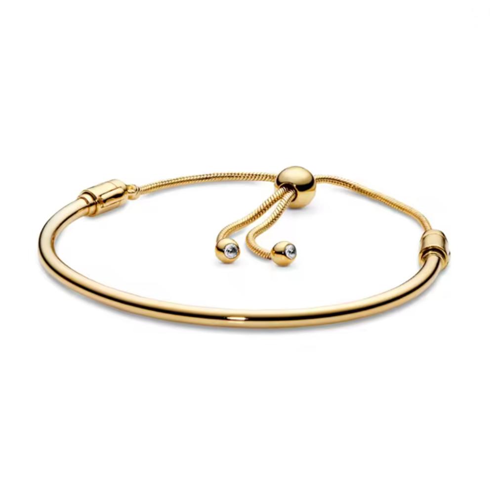925 Silver Women's Bracelet with Heart T-shaped Buckle and Adjustable Bracelet, Fashionable DIY Jewelry Gift