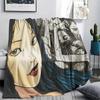 1PC Tomie Print Flannel Blanket, High quality Comfortable for All Seasons, Home Decor, Warmth and Comfort, Perfect for Christmas Gifts