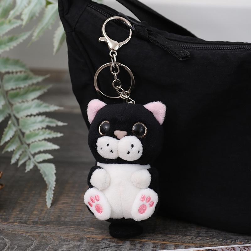 

10Cm Plush Cute Big Eyes Cat Plush Toys Animation Kawaii Animal Stuffed Plush Pendant Keychain Doll Kids Bag Charm Kids Present
