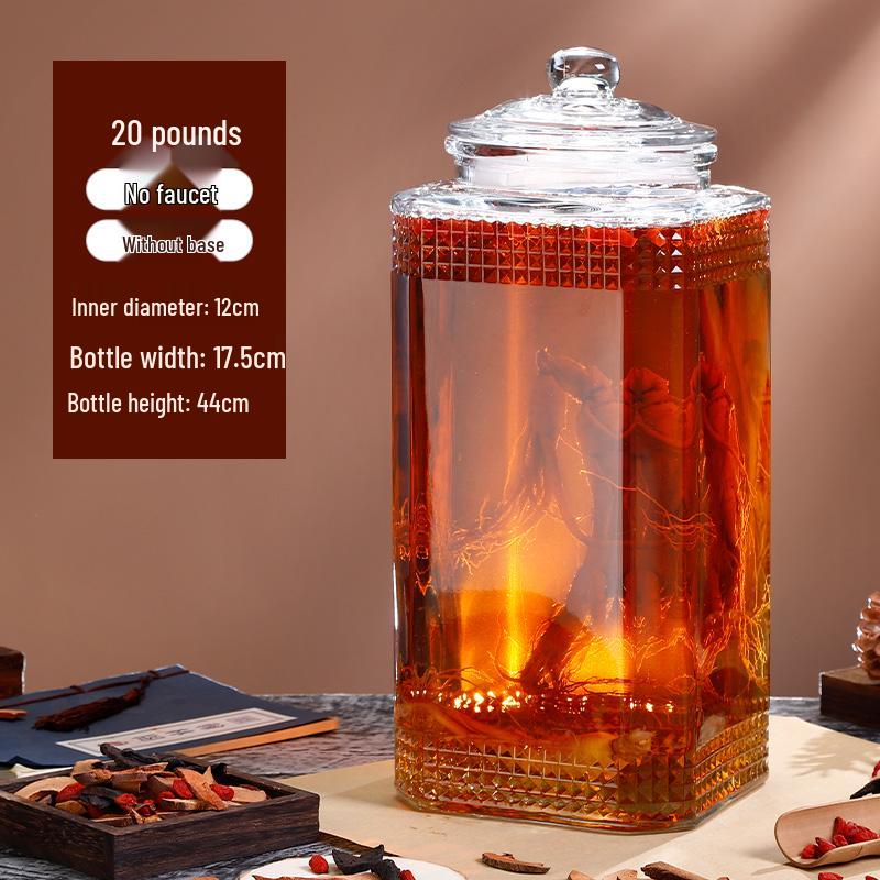 Sealed Sparkling Wine Bottle with Faucet - Household Ginseng Wine Jar & Baijiu Container
