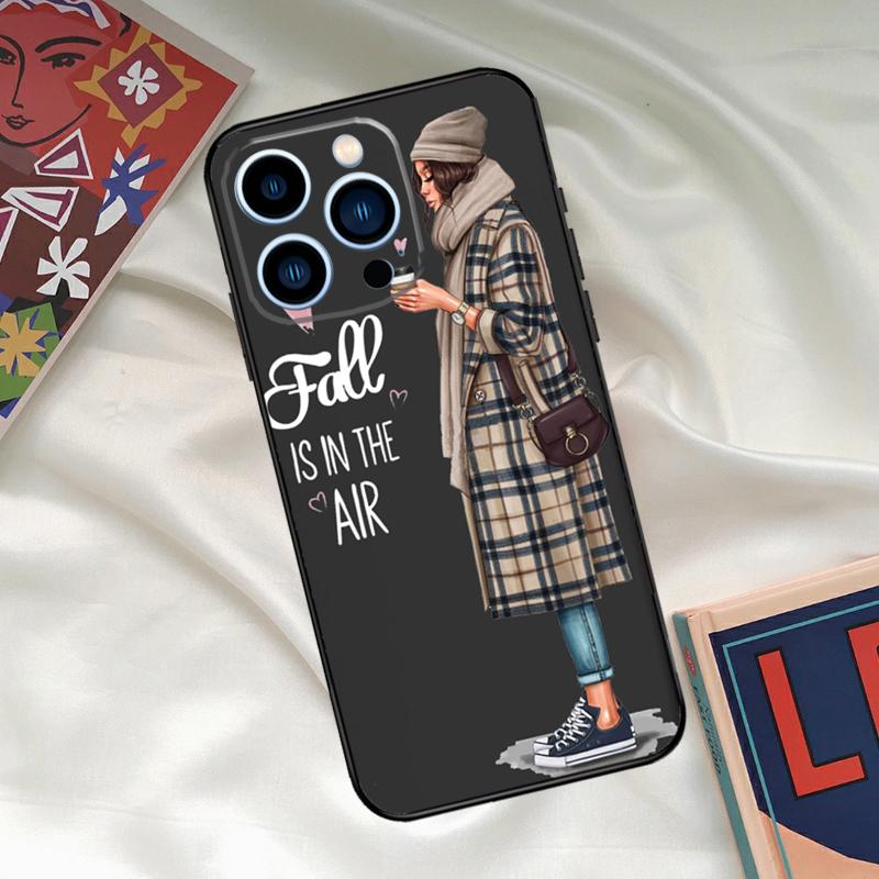 Fashion Girl Art Phone Case For iPhone 16 15 14 13 12 11 17 Pro Max 15 16 Plus 12 Mini 16e 17 Air Funda Cover