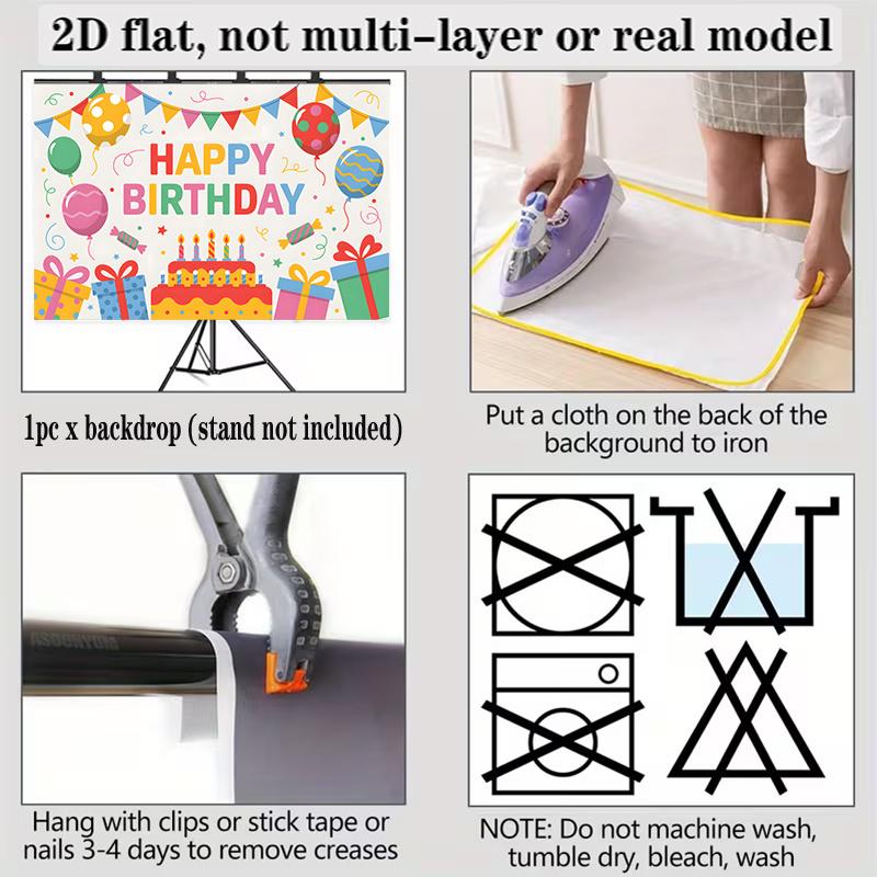 Party Backdrop Flat Hanging Backdrops Birthdays Showers Photo Background Decor Birthday Party Decor