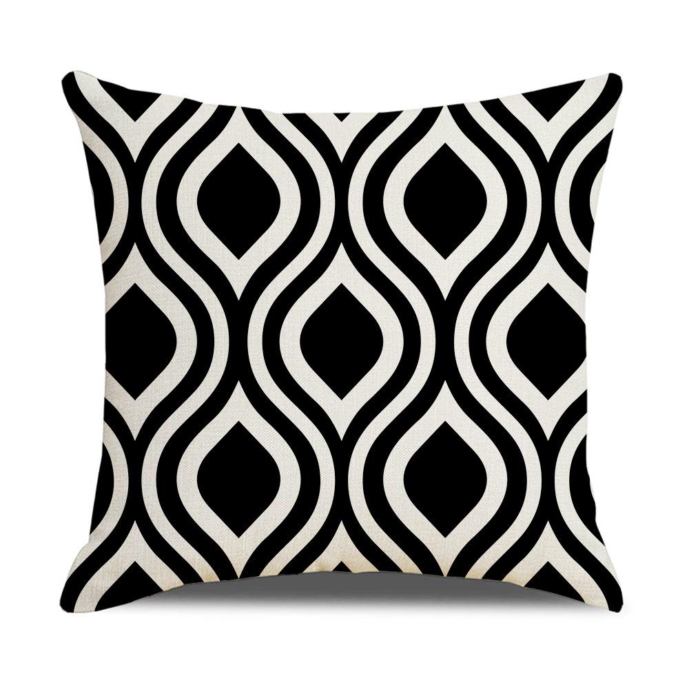 Pillow New Pillow Case Simple Geometric Linen Pillow Case Sofa Pillow Household Products