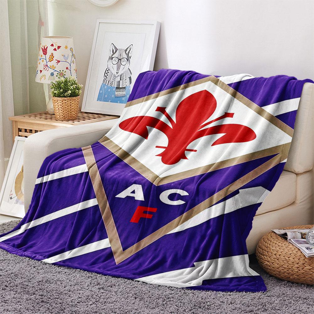 Coperta in Flanella ACF Fiorentina, Alta qualità, Confortevole per Tutte le Stagioni, Arredamento per la Casa, Calore e Comfort