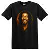 Bob Marley Porträt T-Shirt Reggae Musiklegende Lächeln Afro Dreadlock Tee