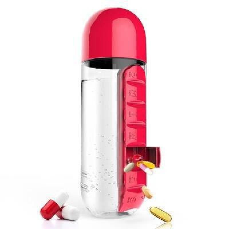 600ml Box Medicine Water Cup Multifunctional Outdoor Travel Mug Material Pc