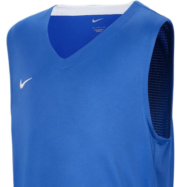 Nike Logo V-Neck Comfortable Sleeveless Basketball Jersey Kids Jerseys Royal-Blue White HF0698-463